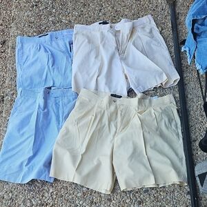 Lot Of 5 Mens Size 40 BOBBY JONES Cotton Plain & Striped Golf Shorts